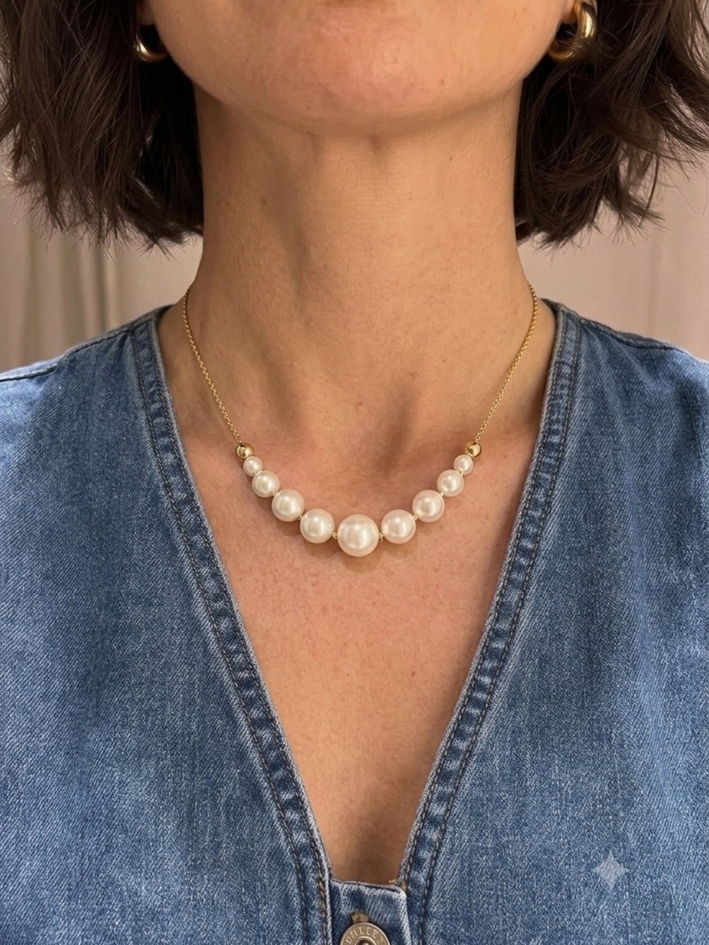 Large Pearl Beads Necklace